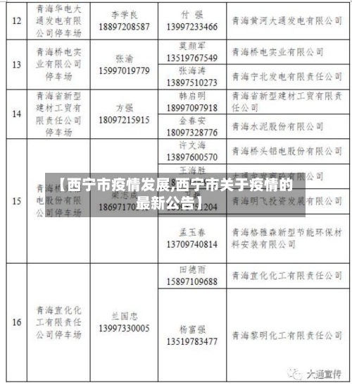 【西宁市疫情发展,西宁市关于疫情的最新公告】-第3张图片