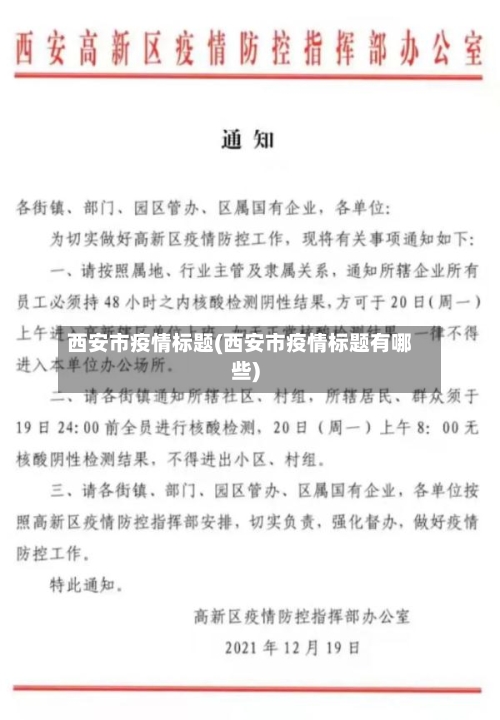 西安市疫情标题(西安市疫情标题有哪些)