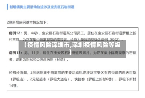 【疫情风险深圳市,深圳疫情风险等级】